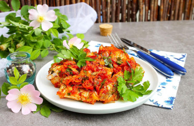 Рыба под маринадом из моркови и лука