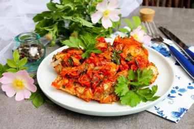 Рыба под маринадом из моркови и лука