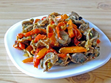 Куриные желудки по корейски