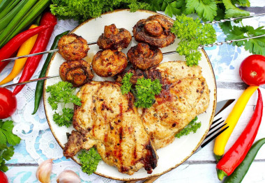 Шашлык из корейки свинины