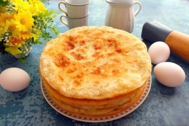 Лепешки с мясом на сковороде