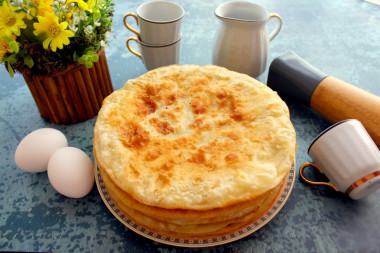 Лепешки с мясом на сковороде