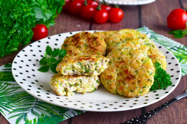 Котлеты из индейки с кабачками