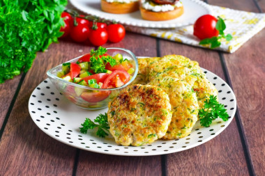 Котлеты из индейки с кабачками