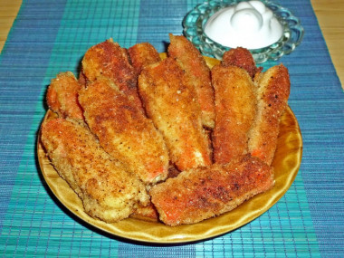 Крабовые палочки в кляре с сыром