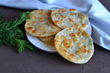 Лепешки с укропом на сковороде
