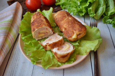 Кордон блю из курицы с сыром и ветчиной