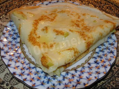 Блинчики из теста с яблоками без начинки