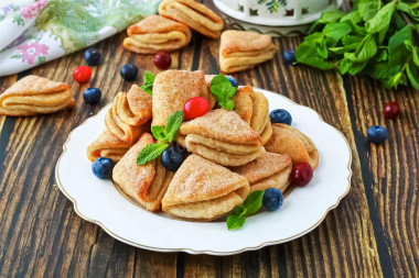 Творожное печенье ушки с сахаром