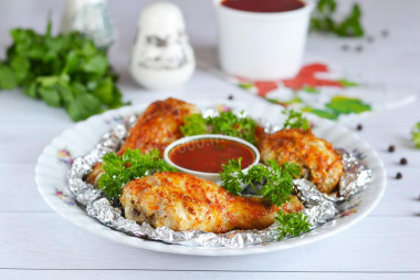 Куриные голени в фольге в духовке запеченные