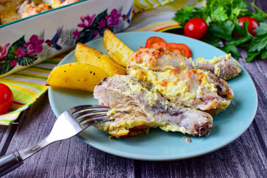 Куриные ножки в сметане в духовке