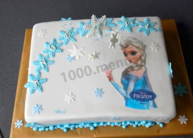 Торт Холодное сердце Эльза для девочек