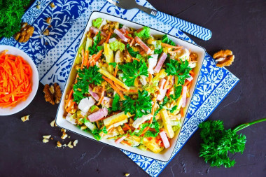 Салат Анастасия с корейской морковкой
