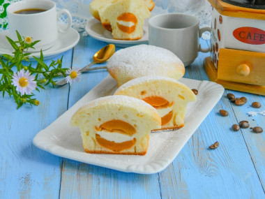 Кексы с начинкой в формочках Улыбка Лета