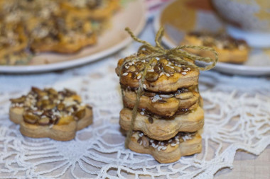 Печенье с кунжутом и семечками кунжутное