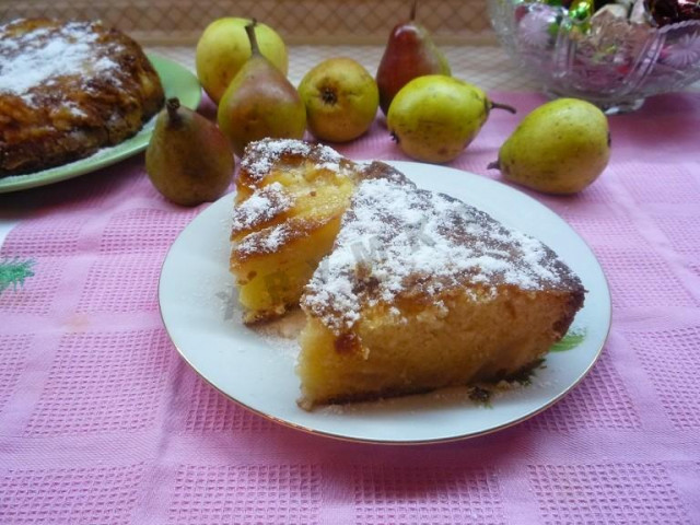 Грушевий кекс з ромом без дріжджів рецепт з фото покроково 