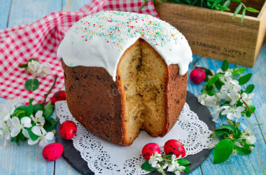 Кулич пасхальный в хлебопечке с изюмом