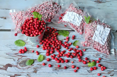 Брусника замороженная домашняя