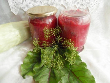 Кабачковая икра со свеклой