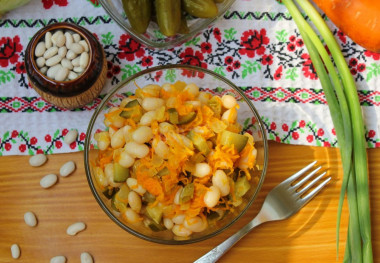 Салат фасоль огурцы морковь