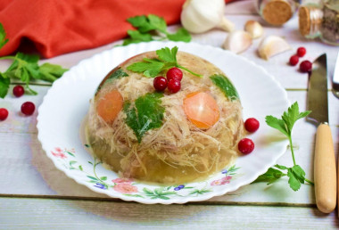 Холодец из рульки свиной и курицы