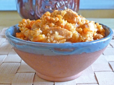 Каша с мясом в горшочке в духовке перловая