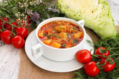 Борщ без мяса без зажарки со свеклой