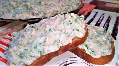 Форшмак из селедки с яблоками луком сливочным маслом