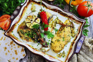 Чкмерули по грузински курица в сливочно чесночном соусе