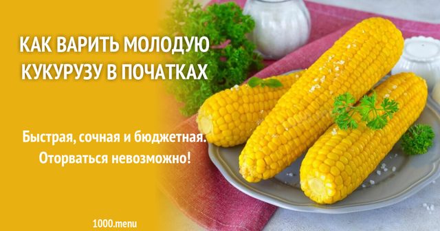 Як варити молоду кукурудзу в качанах