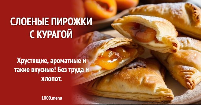 Листкові пиріжки з курагою