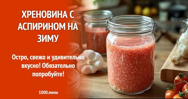 Хріновина з аспірином на зиму