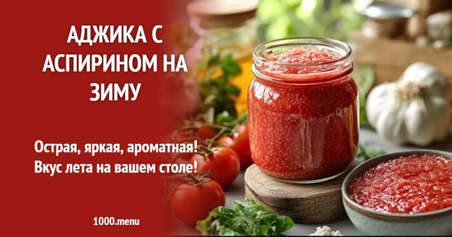 Аджика з аспірином на зиму